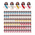 100 Pcs Little Jesus Figures â€?“Jesus Loves Youâ€?Mini Jesus in 5 Bright Colors, Religious Hide and Seek Game Favors for Easter, Sunday School, Baptism, and Church Events
