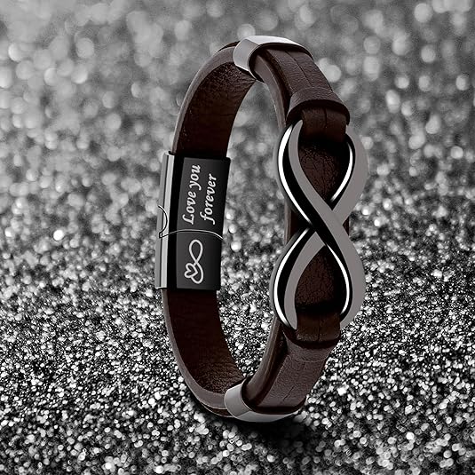 "To My Son" Braided Leather Infinity Bracelet | Meaningful Gift Set with Heartfelt Card & Box