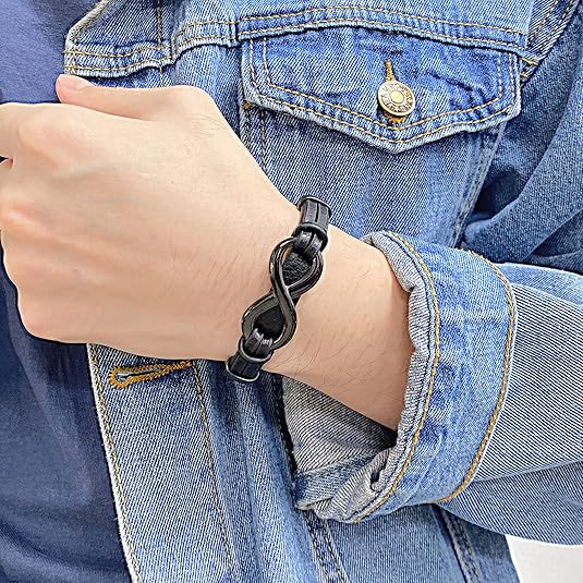 "To My Man" Infinity Knot Leather Bracelet – Meaningful Anniversary & Birthday Gift